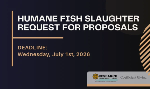 Deadline: Wednesday, July 1st, 2026, Humane Fish Slaughter Request for Proposals